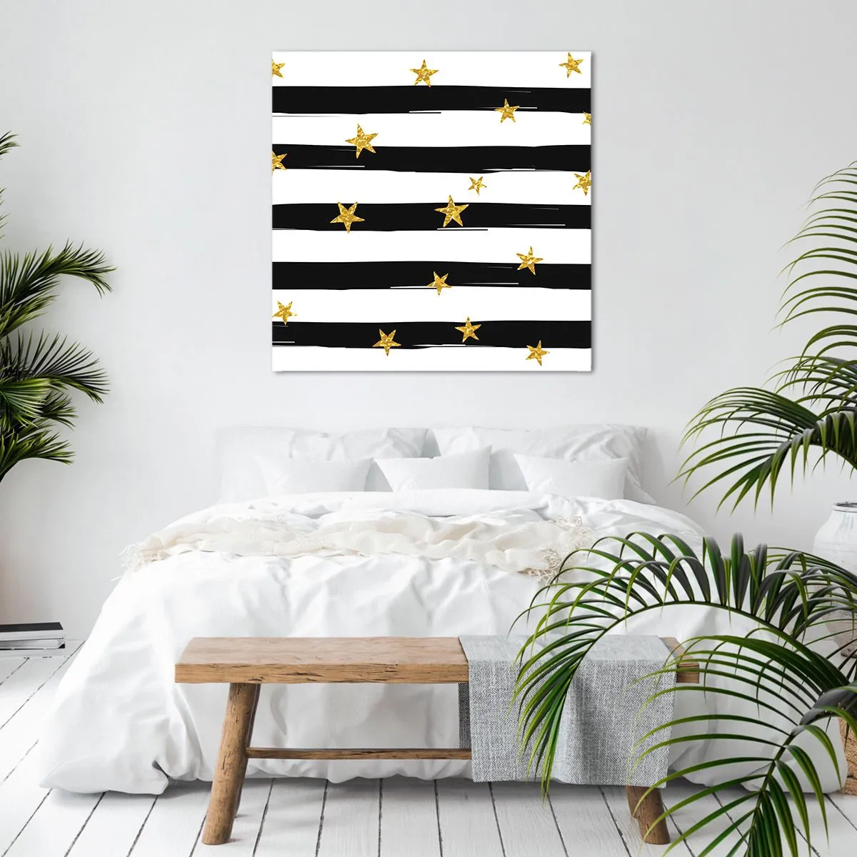 Lærredstryk - Billede på lærred - Vi blev alle født under en heldig stjerne - 60x60 cm