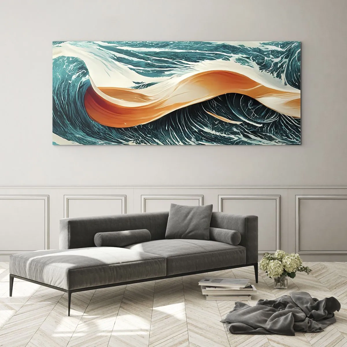 Billede på glas - Surferens drøm - 120x50 cm