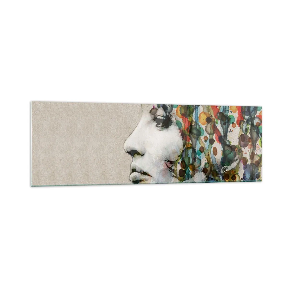 Billede på glas - Hun kom ud af den grå - 160x50 cm