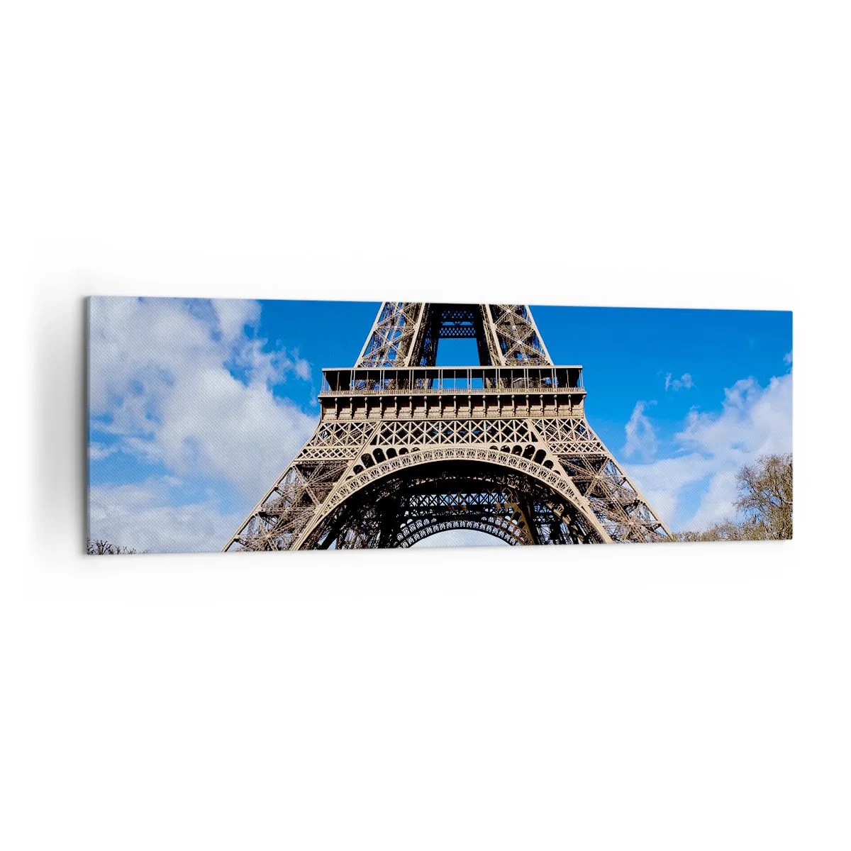 Lærredstryk - Billede på lærred - Hele Paris ved hendes fødder - 160x50 cm