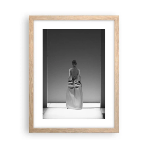 Plakat i ramme af lyst egetræ - Raffineret enkelhed - 30x40 cm