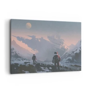 Lærredstryk - Billede på lærred - Under en ukendt stjerne - 120x80 cm