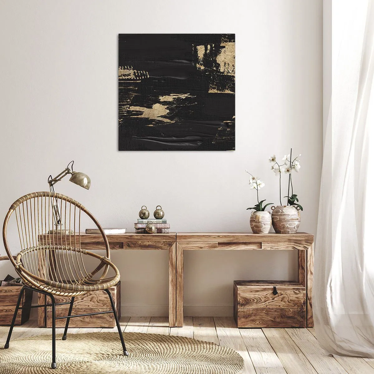 Lærredstryk - Billede på lærred - Et spor af berøring - 30x30 cm