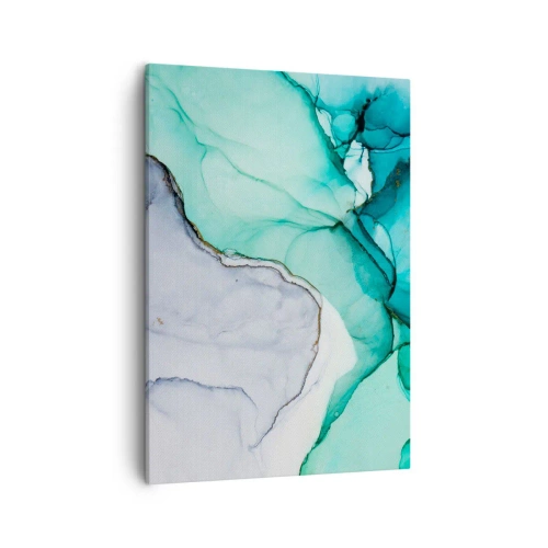 Lærredstryk - Billede på lærred - Undersøgelse i turkis - 50x70 cm