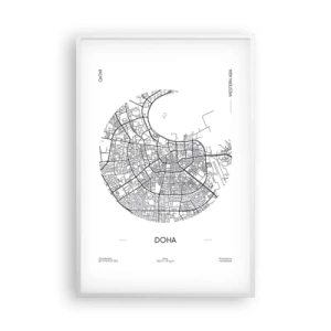 Plakat i hvid ramme - Dohas anatomi - 61x91 cm