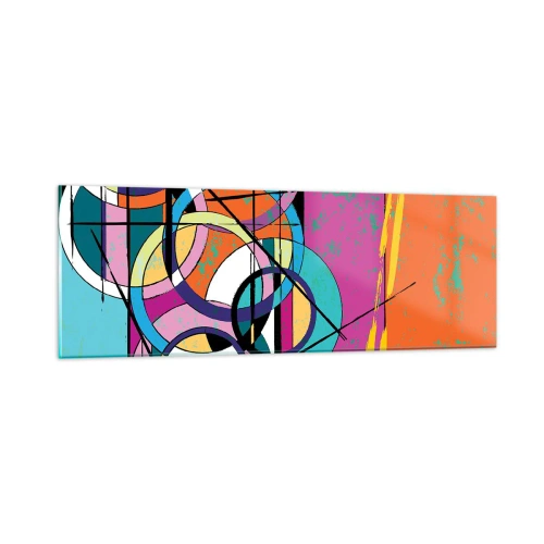 Billede på glas - Hjul for hjul - 90x30 cm