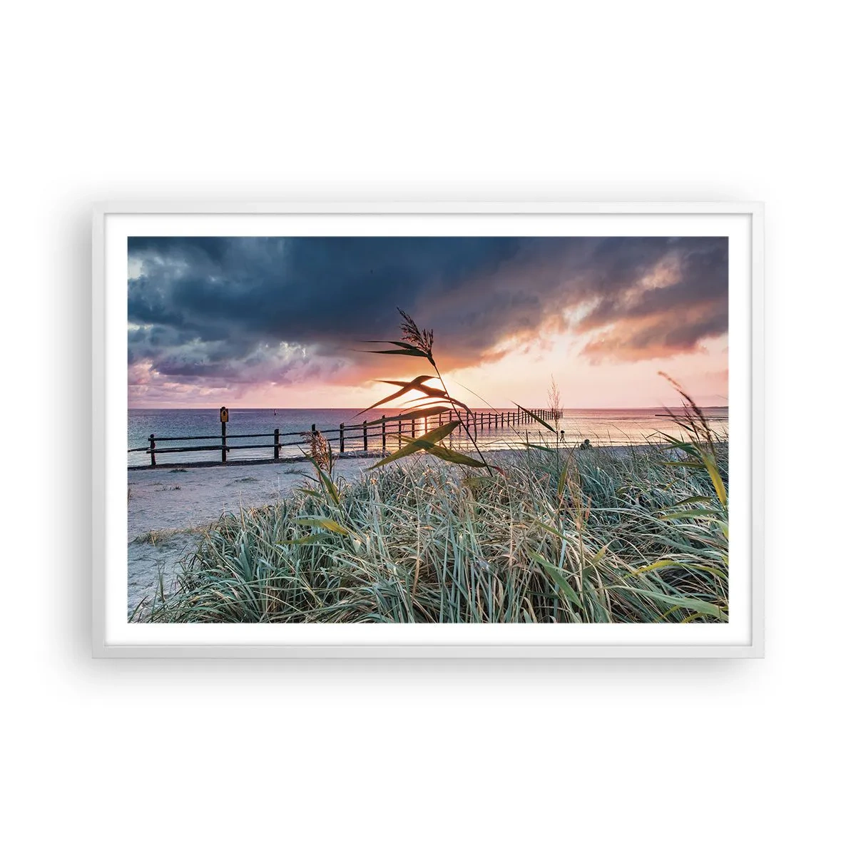 Plakat i hvid ramme - Ikke passerer med vinden - 91x61 cm