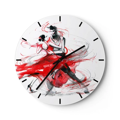 Vægur, Uret - Tango - passionens rytme - 40x40 cm