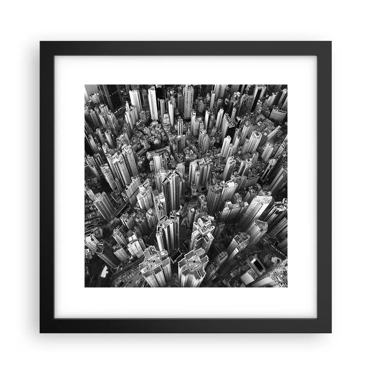 Plakat i sort ramme - Stadig højere og højere - 30x30 cm