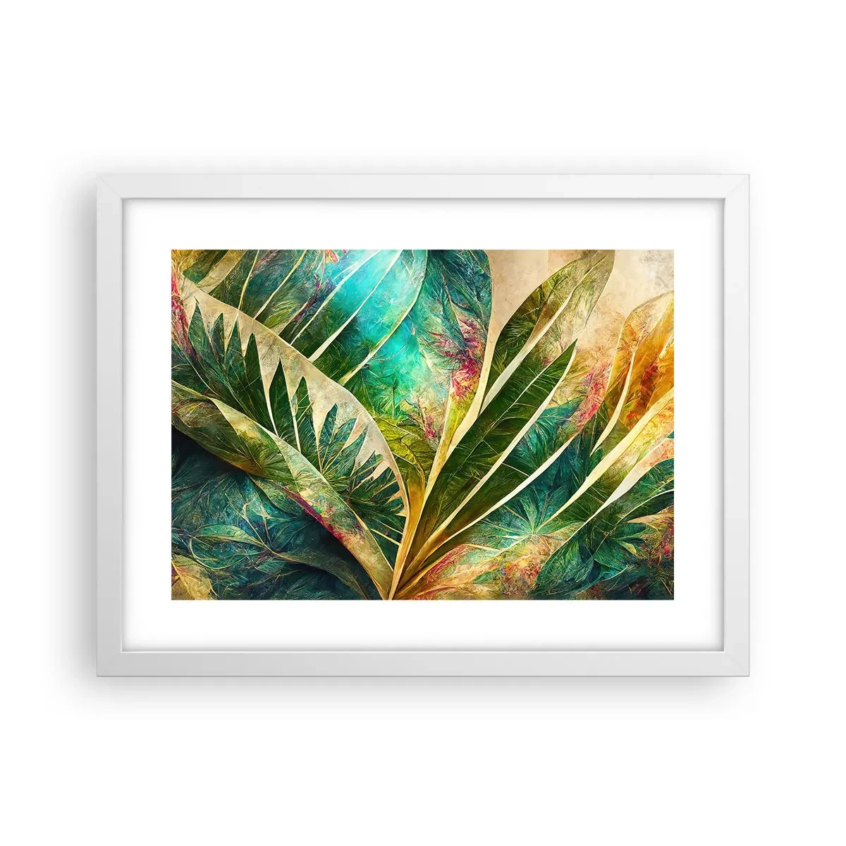 Plakat i hvid ramme - Farver fra troperne - 40x30 cm