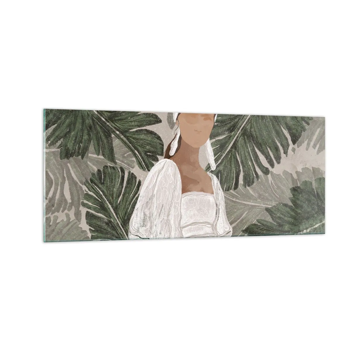 Billede på glas - Eksotisk portræt - 100x40 cm
