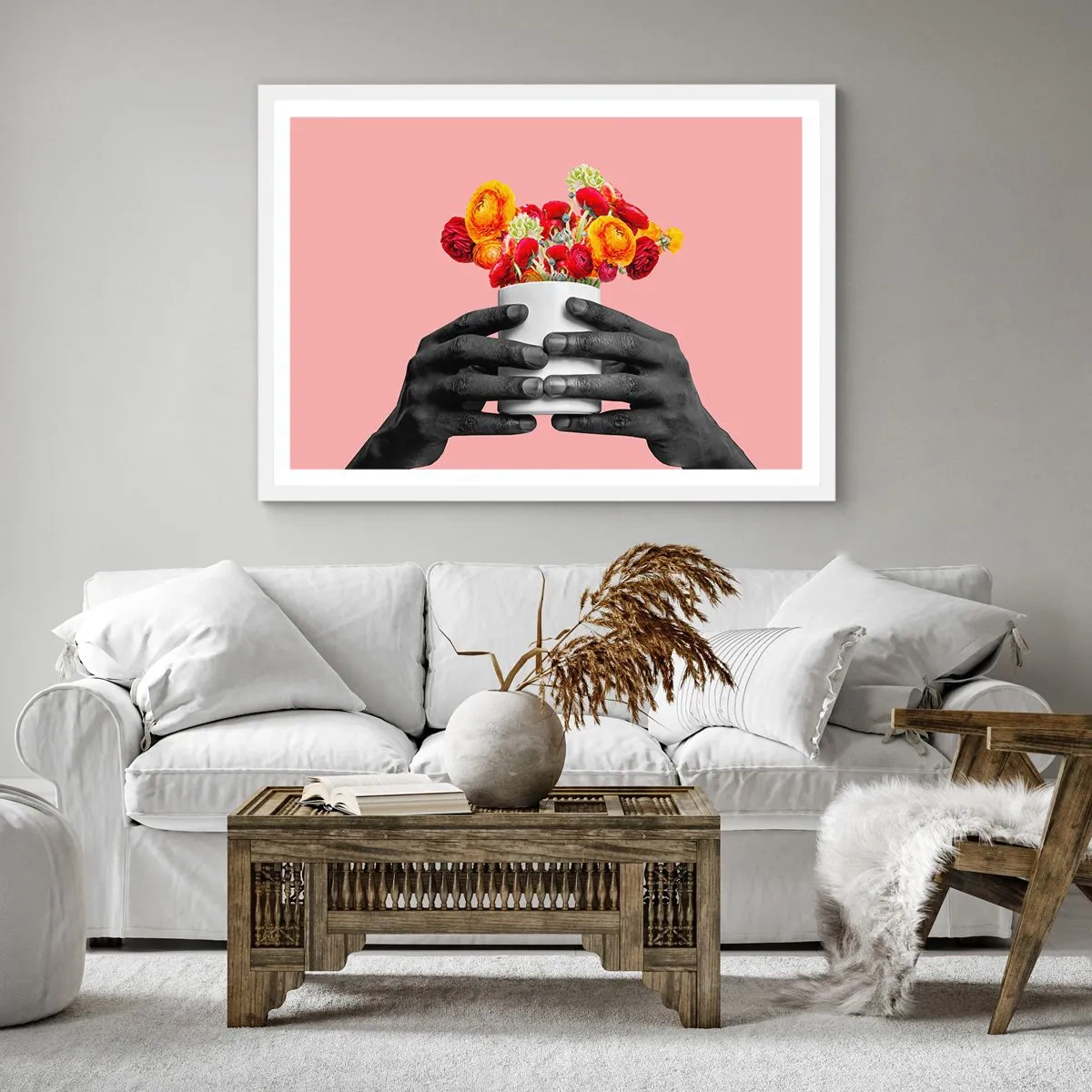 Plakat i hvid ramme - Livets apotheose - 60x60 cm