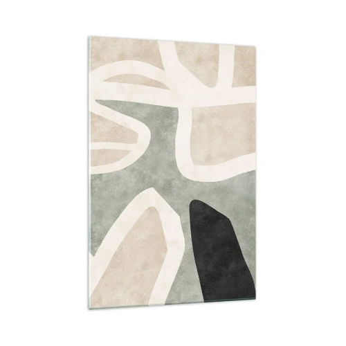 Billede på glas - Komposition med et sort tema - 70x100 cm