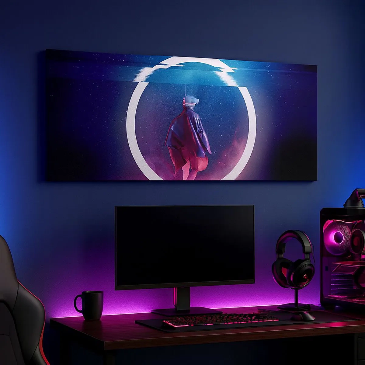 Lærredstryk - Billede på lærred - Mellem verdener - 100x40 cm