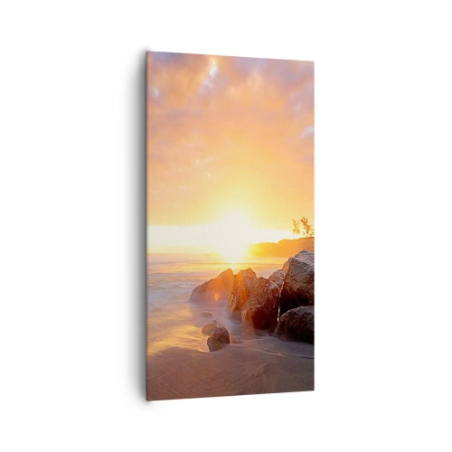Lærredstryk - Billede på lærred - En lysende aftenbrise - 65x120 cm