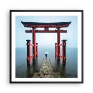 Plakat i sort ramme - Japansk drømmeri - 60x60 cm