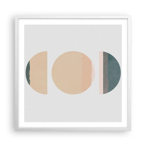 Plakat i hvid ramme - Hjul for hjul - 60x60 cm