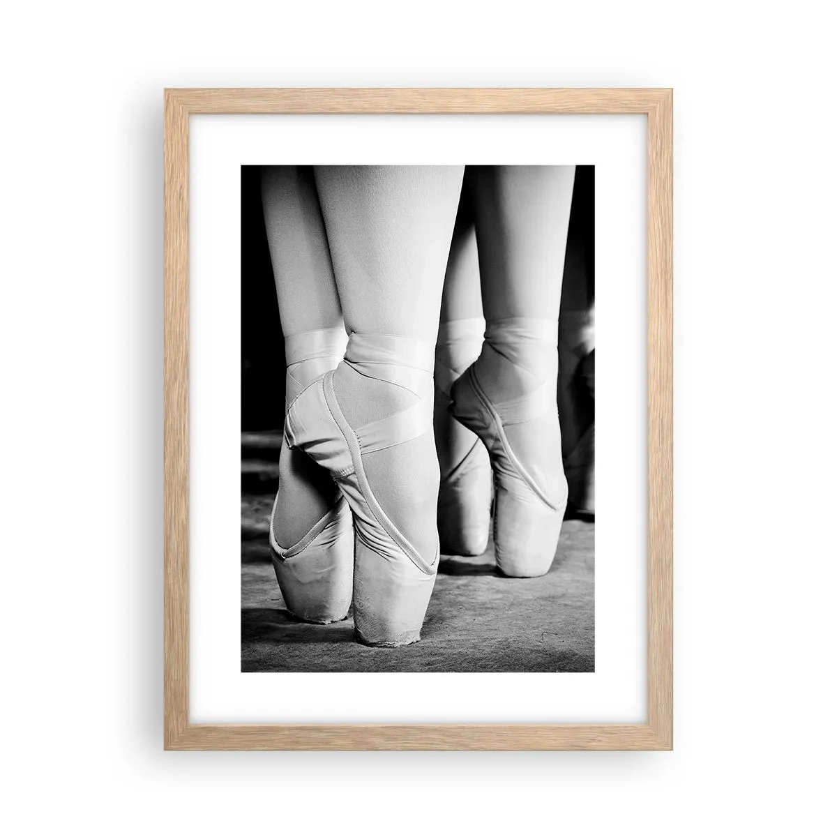 Plakat i ramme af lyst egetræ - Sammen, let - 30x40 cm
