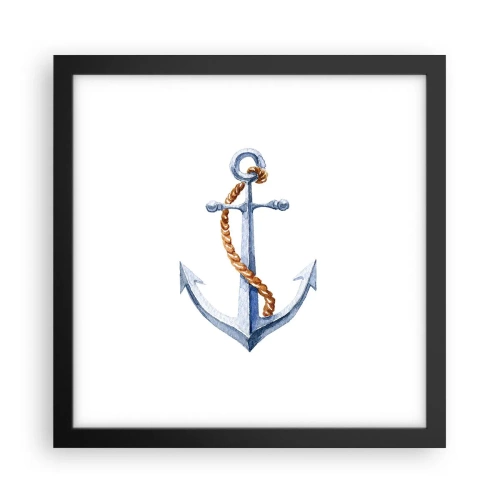 Plakat i sort ramme - Ahoj eventyr! - 30x30 cm