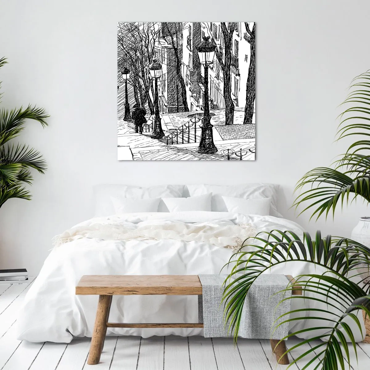 Lærredstryk - Billede på lærred - Kærlighedshistorie eller skrækhistorie? - 70x70 cm