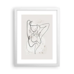 Plakat i hvid ramme - Forførelsens kunst - 30x40 cm