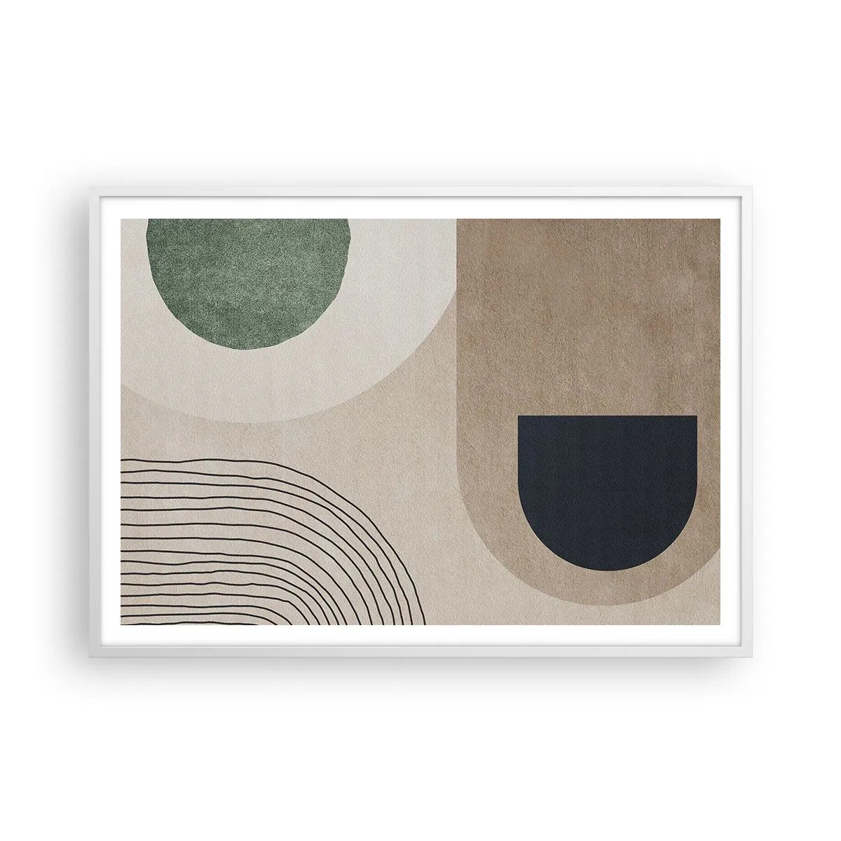 Plakat i hvid ramme - Blidheden i en oval - 100x70 cm