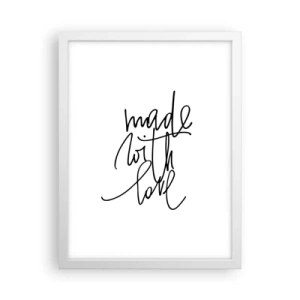 Plakat i hvid ramme - Det bedste mærke - 30x40 cm