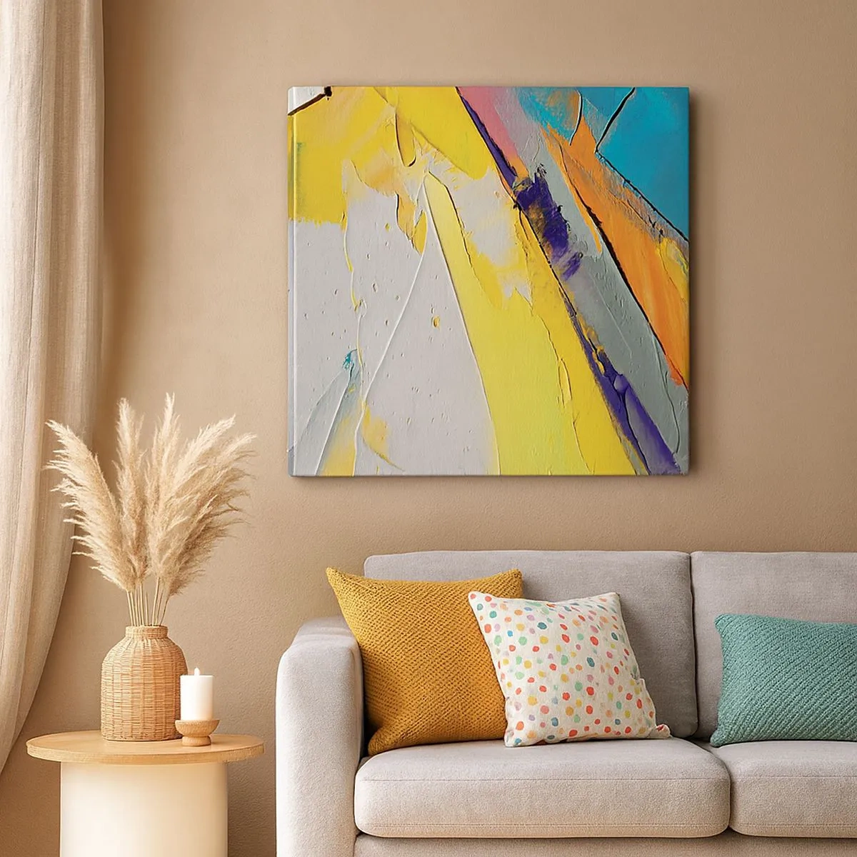 Lærredstryk - Billede på lærred - Lysets anatomi - 30x30 cm