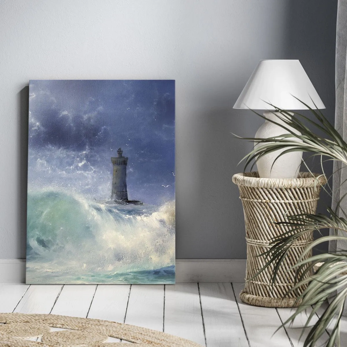 Lærredstryk - Billede på lærred - På vagt mod elementerne - 55x100 cm