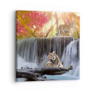 Lærredstryk - Billede på lærred - Surrealistisk landskab    - 30x30 cm