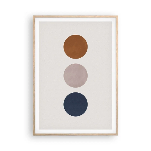 Plakat i ramme af lyst egetræ - Et symbol på perfektion - 70x100 cm