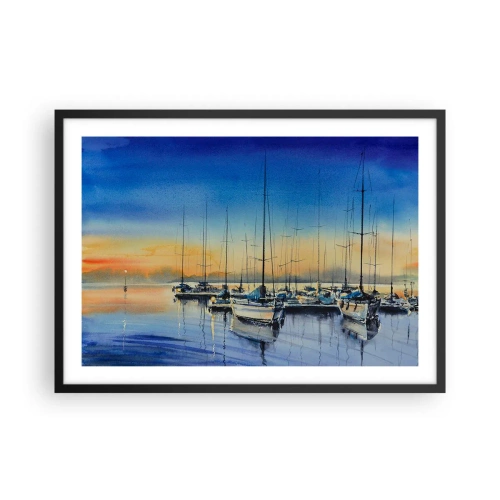 Plakat i sort ramme - Slutningen på en god dag - 70x50 cm