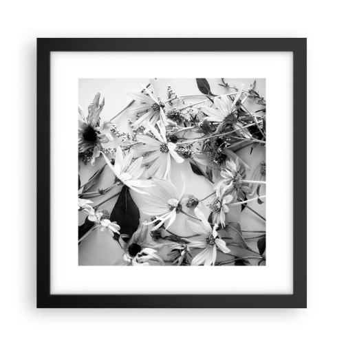 Plakat i sort ramme - Blomster uden buket - 30x30 cm