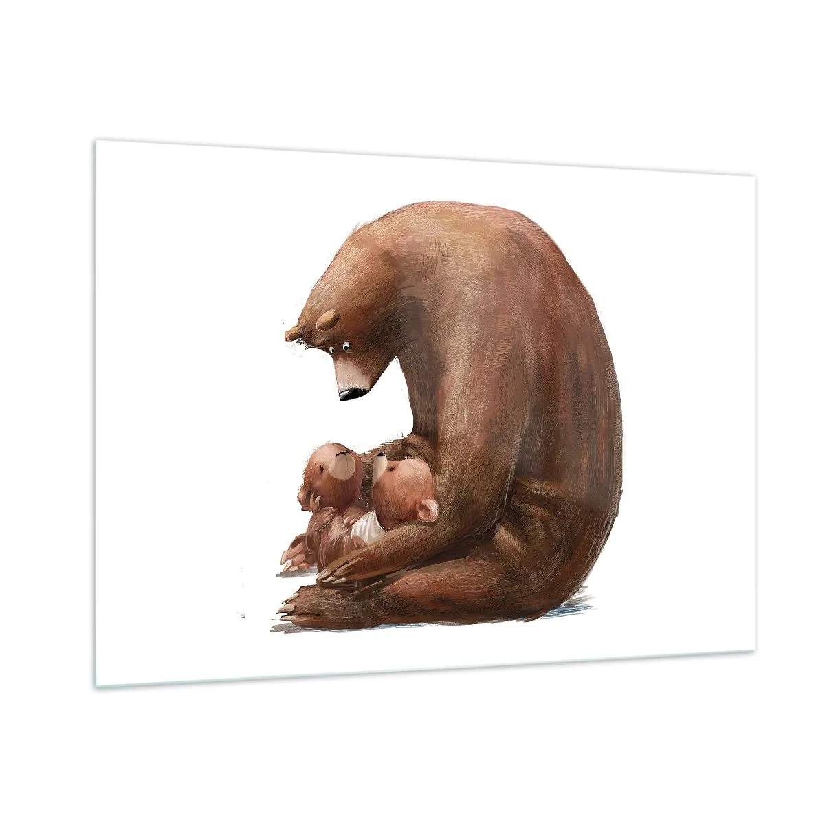 Billede på glas - Drøm sødt, børn - 100x70 cm