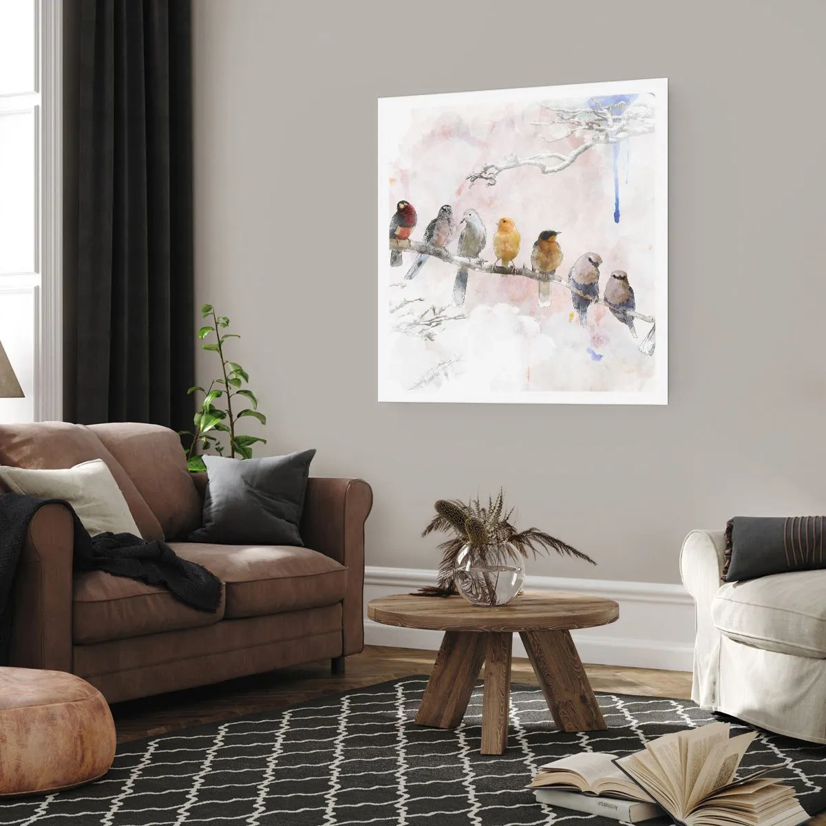 Plakat - Møde med vinger - 50x50 cm
