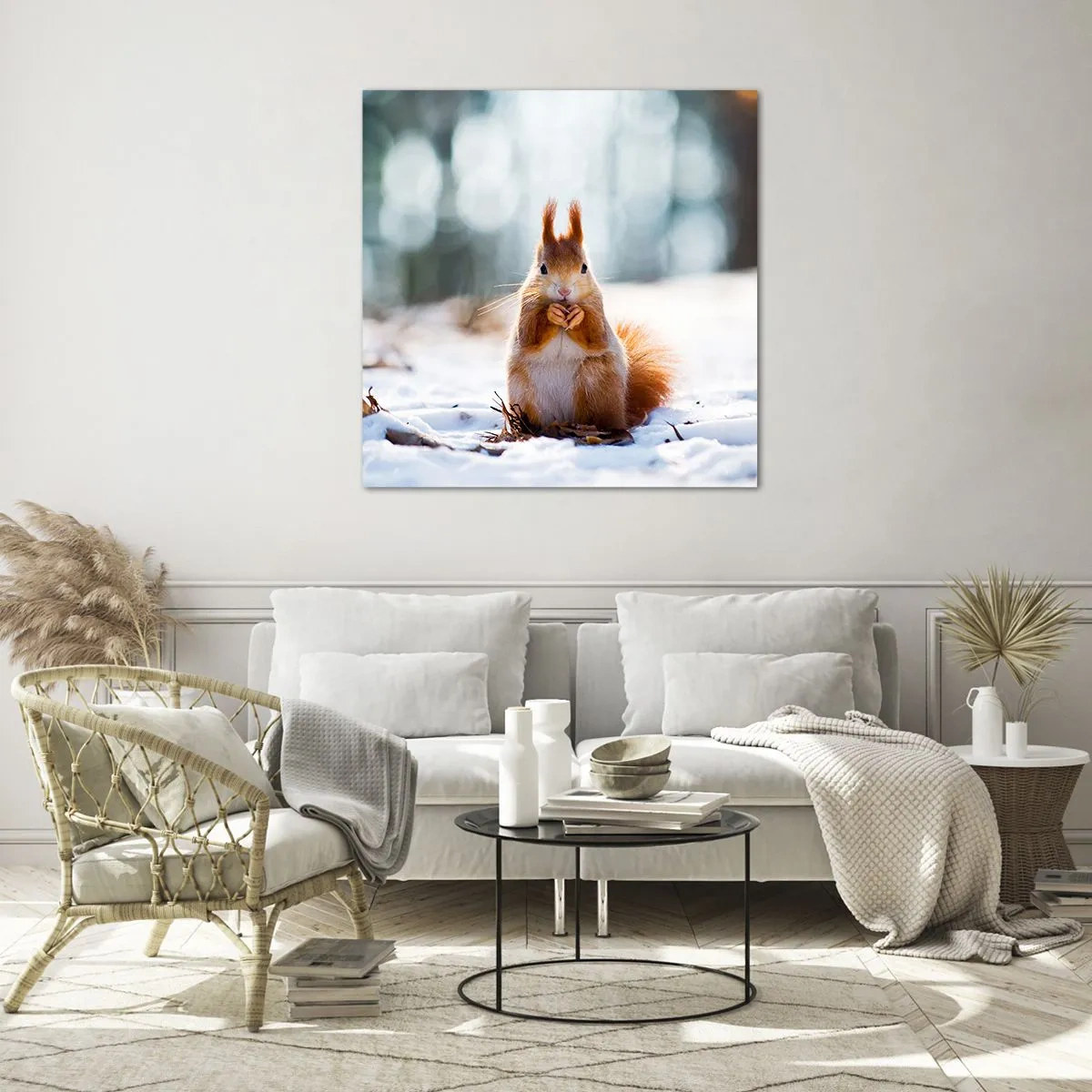 Billede på glas - Og hvad kigger du på? - 70x70 cm