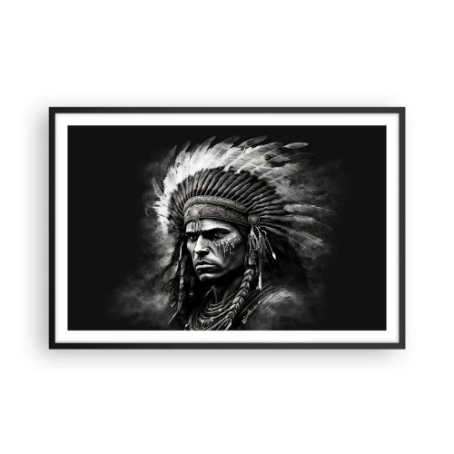 Plakat i sort ramme - Leder og kriger - 91x61 cm
