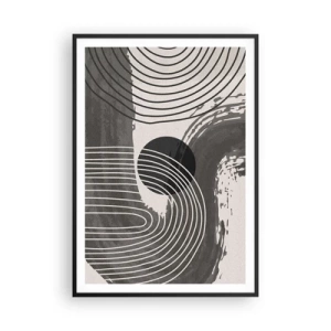Plakat i sort ramme - Oval vinder - 70x100 cm
