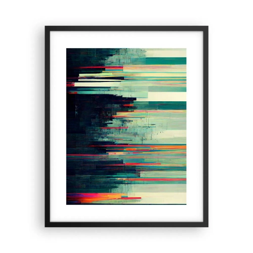 Plakat i sort ramme - Futuristisk by - 40x50 cm
