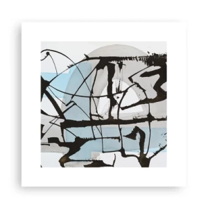 Plakat - Ikke desto mindre blå - 30x30 cm