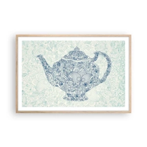 Plakat i ramme af lyst egetræ - Teens charme - 91x61 cm