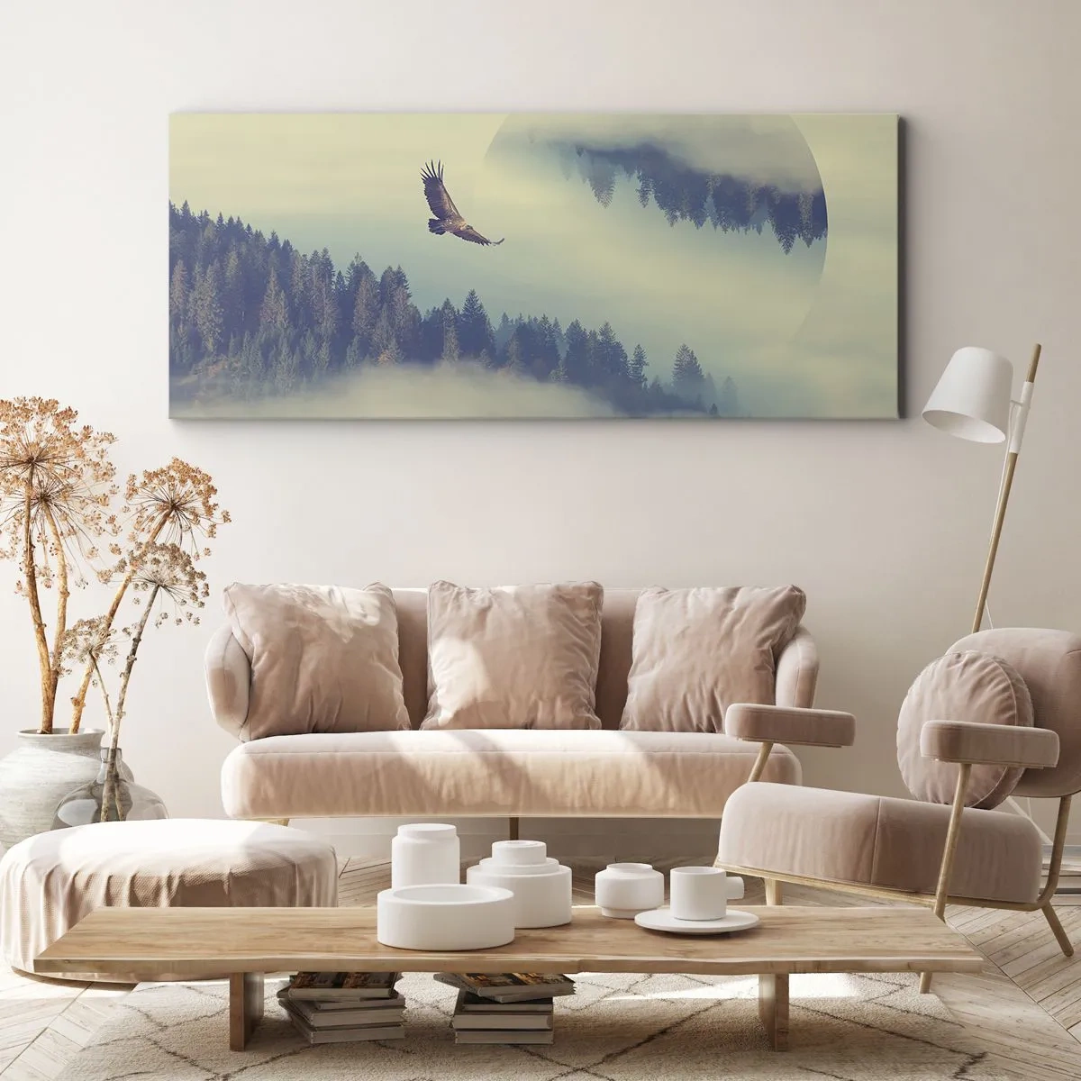 Lærredstryk - Billede på lærred - Jeg så en ørnes skygge - 100x40 cm