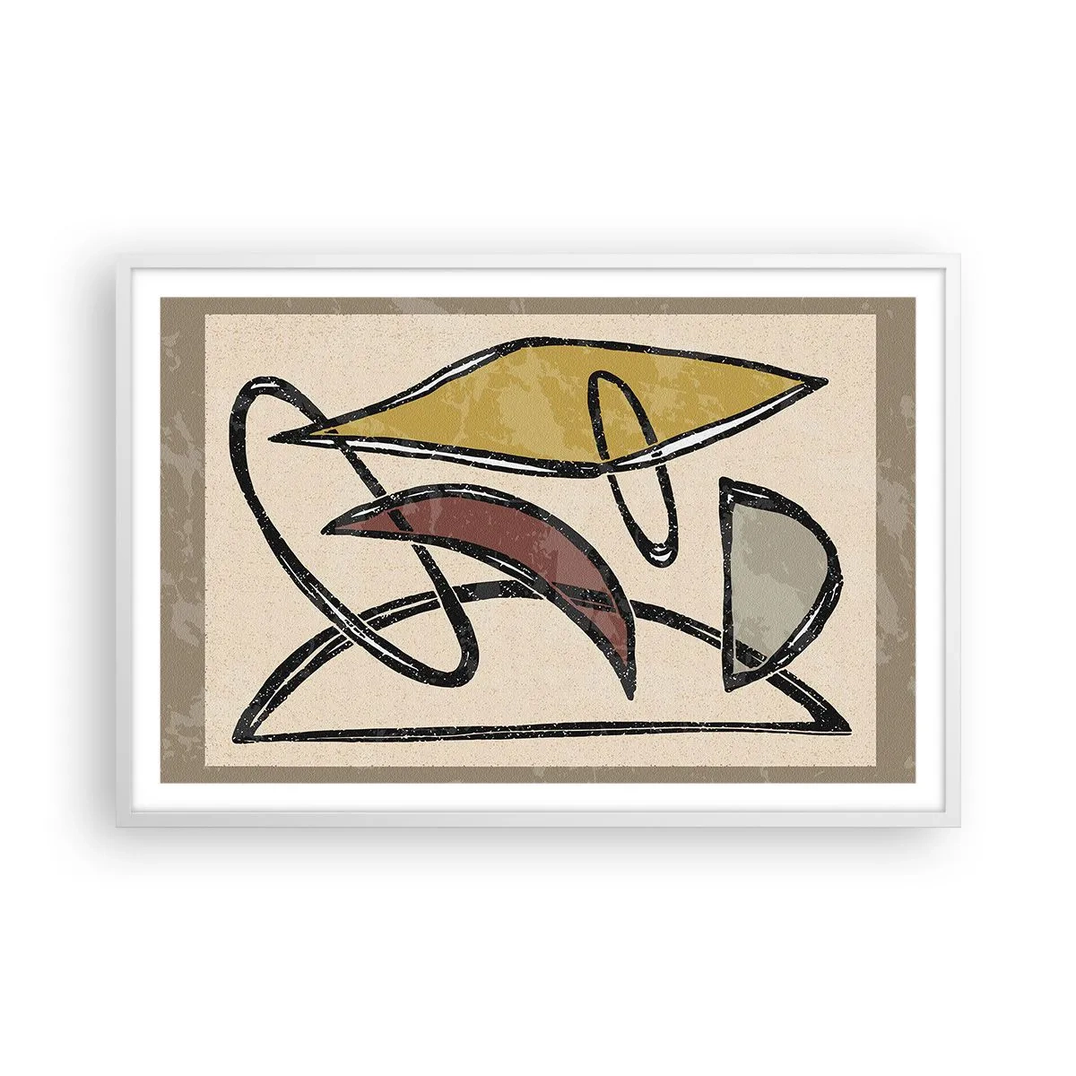 Plakat i hvid ramme - Vertikaler og niveauer - 91x61 cm