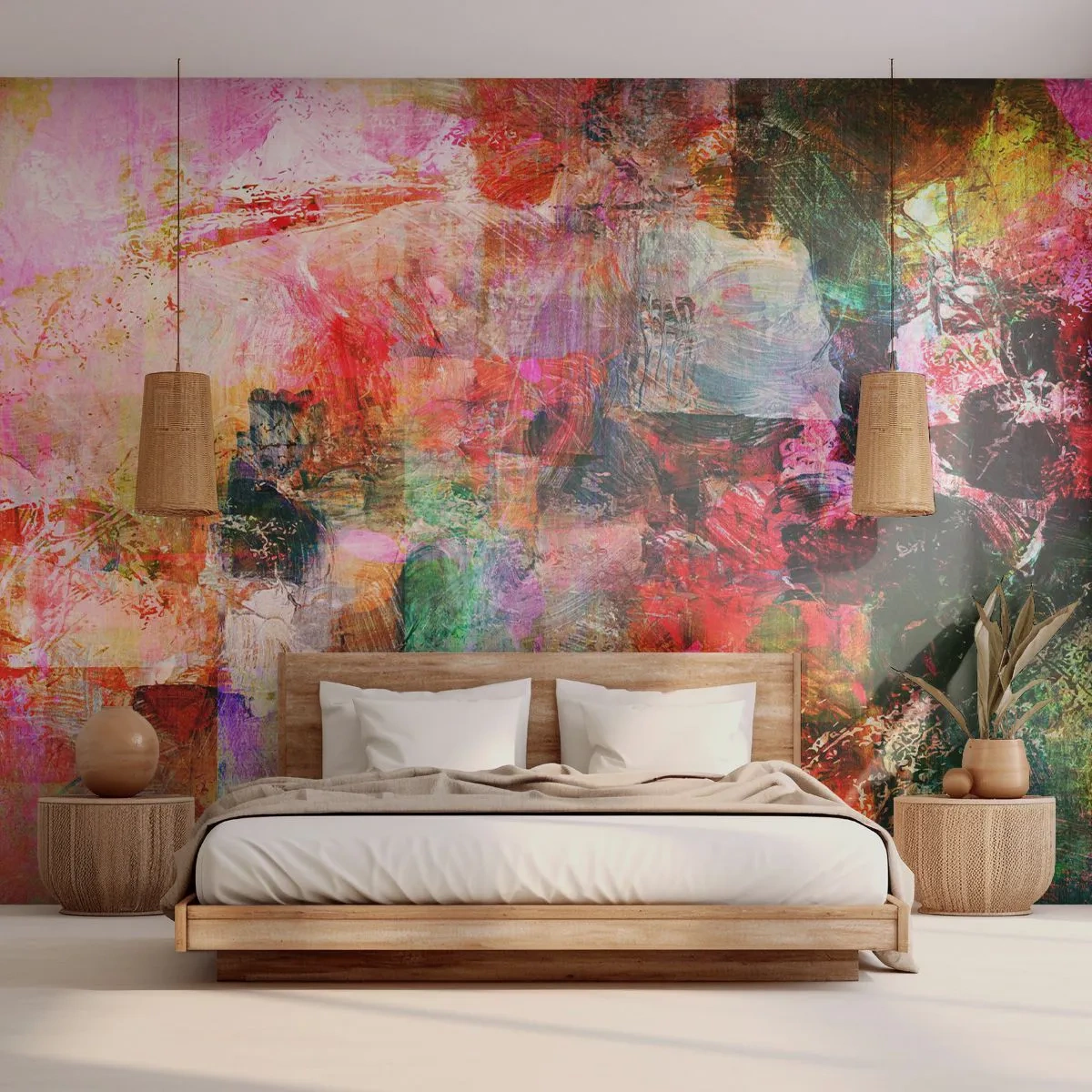 Fototapet Premium Canvas - En rejse gennem de forskellige - Abstraktion, Stykke, Grafik - 400x280 cm