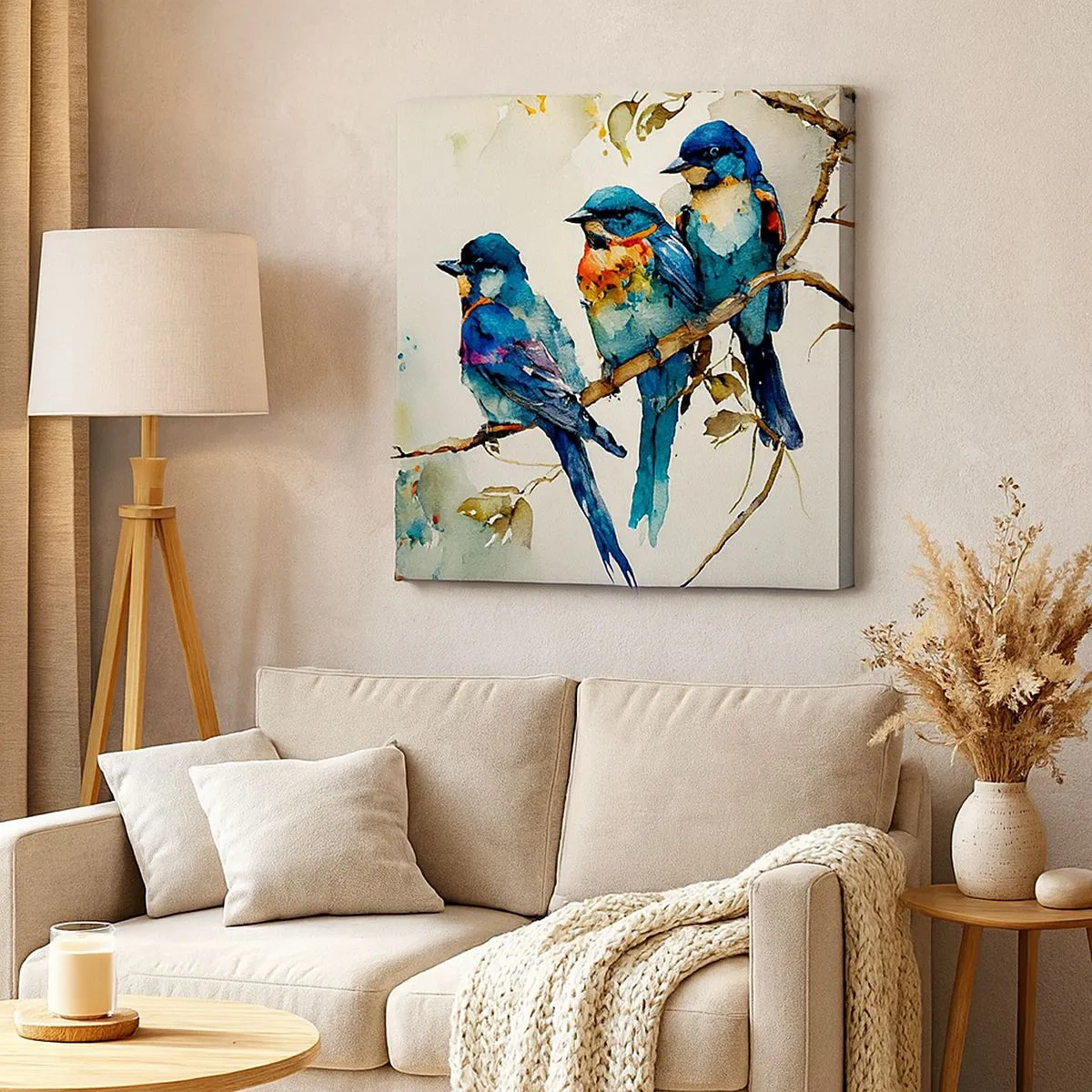 Lærredstryk - Billede på lærred - Er han fornærmet? - 30x30 cm