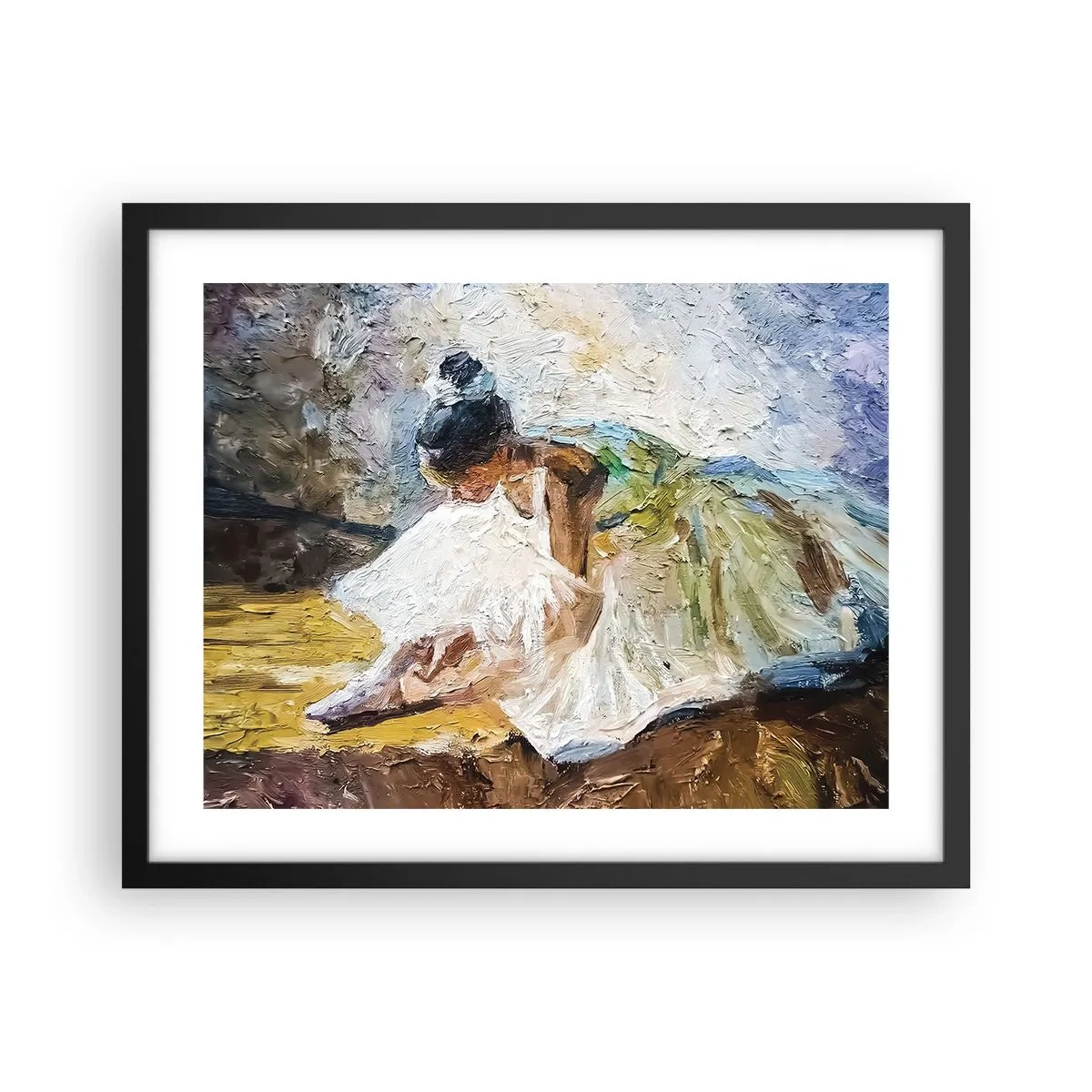 Plakat i sort ramme - Fra et maleri af Degas - 50x40 cm