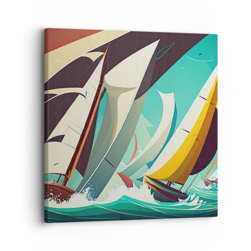 Lærredstryk - Billede på lærred - Tæt på og personligt med elementerne - 30x30 cm