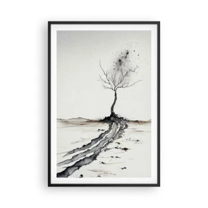 Plakat i sort ramme - Vinterens melankoli - 61x91 cm