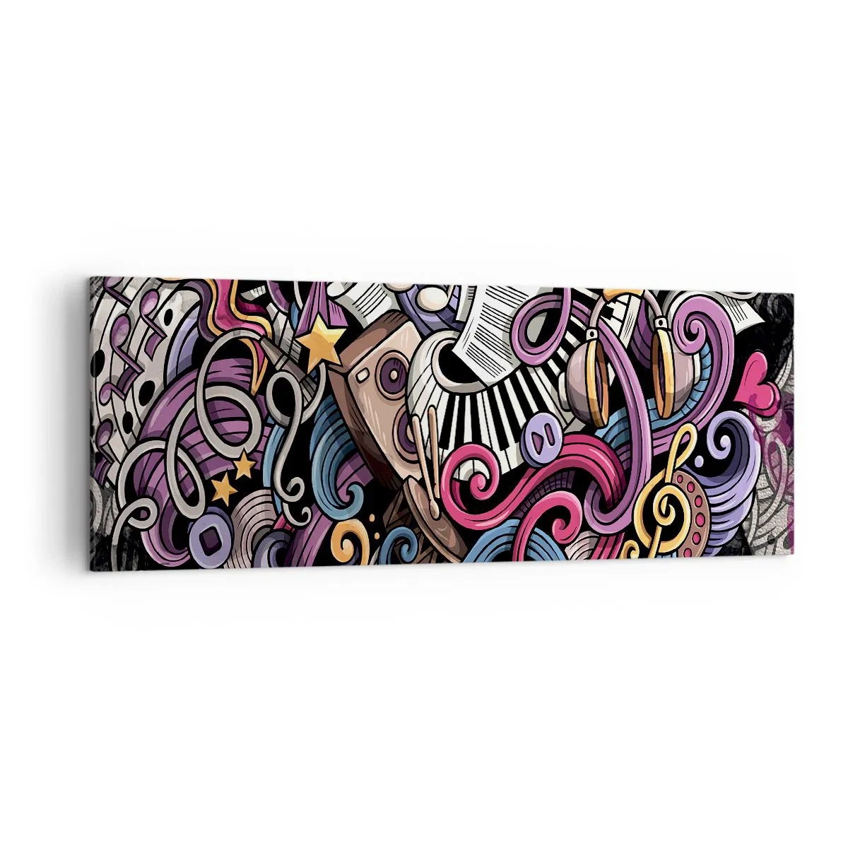 Lærredstryk - Billede på lærred - Kompliceret melodi - 140x50 cm