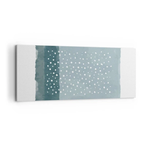 Lærredstryk - Billede på lærred - Dyrket i blåt - 120x50 cm